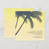 Palm Trees Wedding Invitations Kaart (Voorkant / Achterkant)