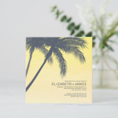 Palm Trees Wedding Invitations Kaart (Staand voorkant)