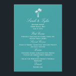 Palm Trees Wedding Menu Card<br><div class="desc">Dit collectie van Palm Trees is een hedendaags ontwerp met een aanraking van tropische smaakstoffen en vormt een elegante aanvulling op je viering van de zeebodem. Overeenkomende onderdelen zijn beschikbaar op berryberrynice.com</div>