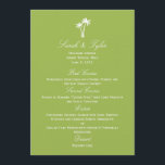 Palm Trees Wedding Menu Card - Limoen<br><div class="desc">Dit collectie van Palm Trees is een hedendaags ontwerp met een aanraking van tropische smaakstoffen en vormt een elegante aanvulling op je viering van de zeebodem. Overeenkomende onderdelen zijn beschikbaar op berryberrynice.com</div>