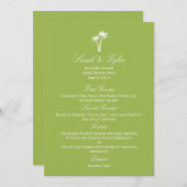 Palm Trees Wedding Menu Card - Limoen (Voorkant / Achterkant)