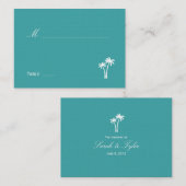 Palm Trees Wedding Place Card Plaatskaartje (Voorkant / Achterkant)