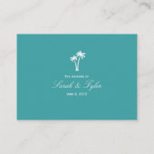 Palm Trees Wedding Place Card Plaatskaartje (Achterkant)