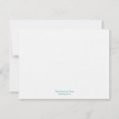 Palm Trees Wedding RSVP Card - White/Aqua Kaartje (Achterkant)