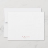 Palm Trees Wedding RSVP-kaart - wit/rood RSVP Kaartje (Achterkant)