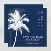 Palm Trees Wedding Save the Date (Voorkant / Achterkant)