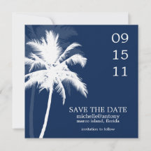 Palm Trees Wedding Save the Date