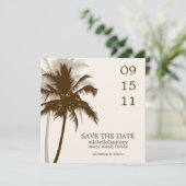 Palm Trees Wedding Save the Date (Staand voorkant)