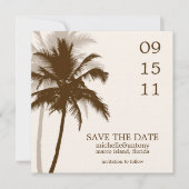 Palm Trees Wedding Save the Date (Voorkant)
