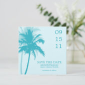 Palm Trees Wedding Save the Date (Staand voorkant)