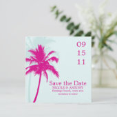 Palm Trees Wedding Save the Date (Staand voorkant)