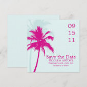 Palm Trees Wedding Save the Date (Voorkant / Achterkant)