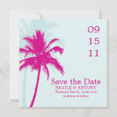 Palm Trees Wedding Save the Date (Voorkant)