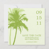 Palm Trees Wedding Save the Date (Voorkant)