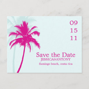 Palm Trees Wedding Save the Date Aankondigingskaart