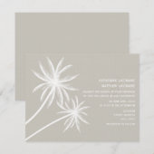 Palm Trees Wedding Uitnodiging (Voorkant / Achterkant)