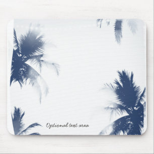 Palm Trees White Glamor Chic Modern Tropical Muismat