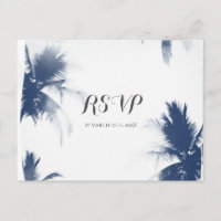 Palm Trees White Glamor Chic Modern Tropical RSVP