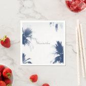 Palm Trees White Glamor Chic Modern Tropical Servet (Insitu)