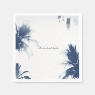 Palm Trees White Glamor Chic Modern Tropical Servet