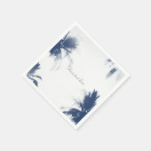 Palm Trees White Glamor Chic Modern Tropical Servet (Hoek)