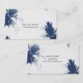 Palm Trees White Glamor Chic Modern Tropical Visitekaartje (Voorkant / Achterkant)