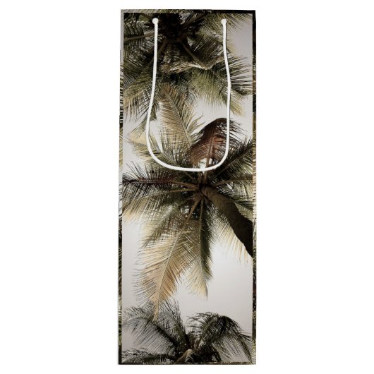 Palm Trees Wijn Tas Cadeautas (Voorkant)