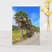 Palm Trees Zakynthos Griekenland Kaart (Gele Bloem)