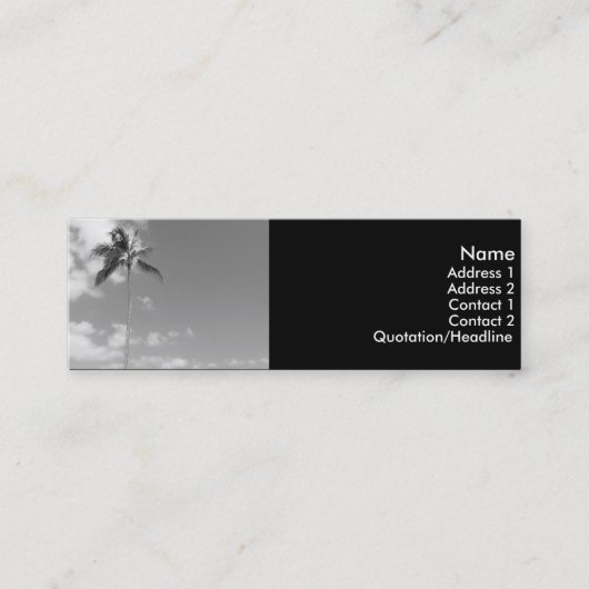Palm Treet Skinny Profile Card Mini Visitekaartje (Voorkant)