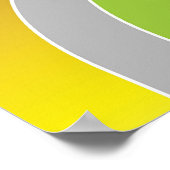 Palm Trepical Retro Beach Sunset Stripes Mod Poster (Hoek)