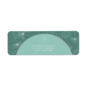 Palm Tropical Aqua Seashell Beach Wedding Etiket (Voorkant)