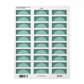 Palm Tropical Aqua Seashell Beach Wedding Etiket (Full Sheet)