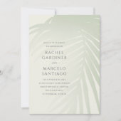 Palm Tropical Beach Destination Wedding Kaart (Voorkant)
