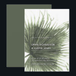 Palm Tropical Botanical Leaf Wedding Invitation Kaart<br><div class="desc">Palm Tropical Botanical Leaf Wedding Invitation</div>