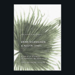 Palm Tropical Botanical Leaf Wedding Invitation Kaart<br><div class="desc">Palm Tropical Botanical Leaf Wedding Invitation</div>