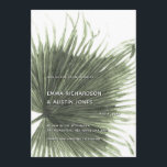 Palm Tropical Botanical Leaf Wedding Invitation Kaart<br><div class="desc">Palm Tropical Botanical Leaf Wedding Invitation</div>