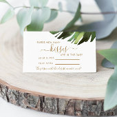 Palm Tropical Hoeveel Kisses-gamekaart Plaatskaartje