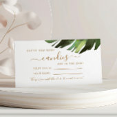 Palm Tropical Hoeveel Snoepjes Douche Game Card Plaatskaartje