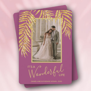 Palm Tropical kerstfoto Feestdagenkaart