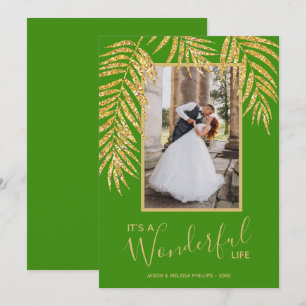 Palm Tropical Kerstmis Foto Holiday Kaart