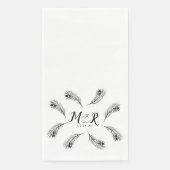 Palm Tropical Leaf Ring Wedding Logo Servet (Voorkant)