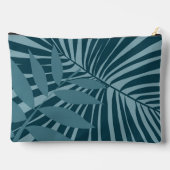 Palm & tropisch blad abstract in blauw groen grijs etui (Achterkant)