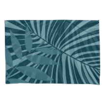 Palm & tropisch blad abstract in blauw groen grijs