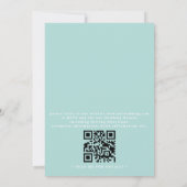 Palm Tropisch Strand Elegant Chic QR Code Trouwen Kaart (Achterkant)