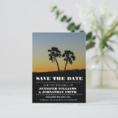 Palm Typography Sla de datumkaarten op Aankondigingskaart (Staand voorkant)