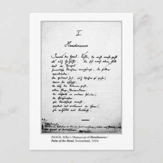 PALM VAN DE HAND BRIEFKAART