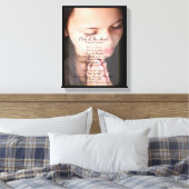 Palm van zijn handen GEDICHT 4 CANVAS CANVAS PRINT (Insitu (Slaapkamer))