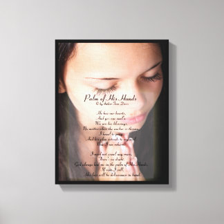 Palm van zijn handen GEDICHT 4 CANVAS CANVAS PRINT