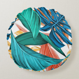 Palm vertrekt tropische exotische accuskussens rond kussen