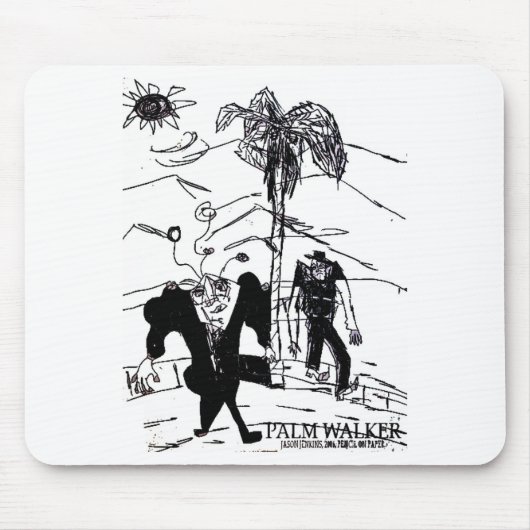 palm walker afdruk muismat (Voorkant)